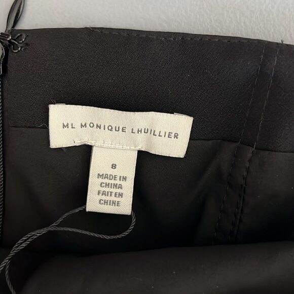 NWT ML Monique Lhuillier KIRA LONG DRESS - Occasion wear - black Size 8 - Picture 9 of 11